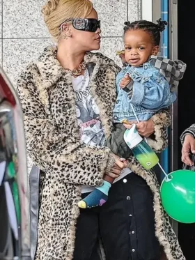 Shop Rihanna Los Angeles Leopard Print Coat