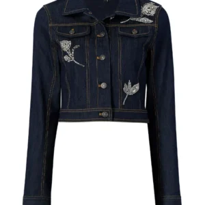 Shop SLiza Lapira The Equalizer S04 Crop Denim Jacket