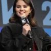 Shop Selena Gomez SXSW Festival 2024 Black Denim Jacket