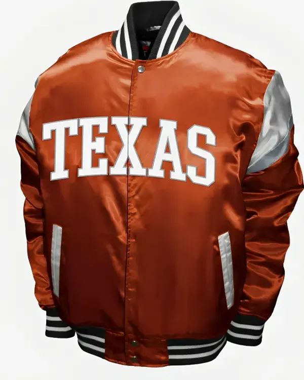 Shop Texas Longhorns Orange Varsity Satin Jacket
