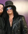Slash Oscar Awards 2024 Black Leather Jacket