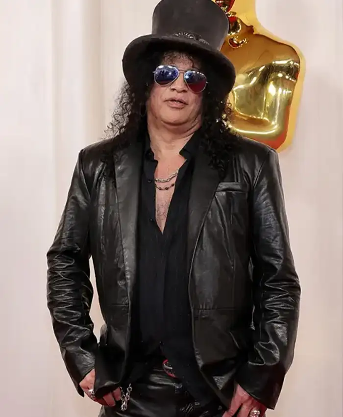 Slash Oscar Awards 2024 Leather Jacket For Sale