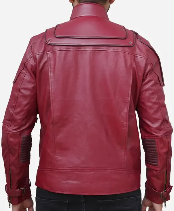 Star Lord Guardians of the Galaxy Maroon Leather Jacket