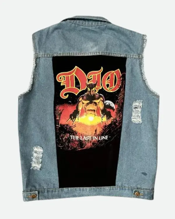 Stranger Things Eddie Munson Denim Vest Back