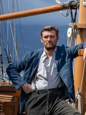 The Ministry of Ungentlemanly Warfare 2024 Alex Pettyfer Blue Jacket