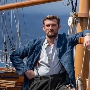 The Ministry of Ungentlemanly Warfare 2024 Alex Pettyfer Blue Jacket