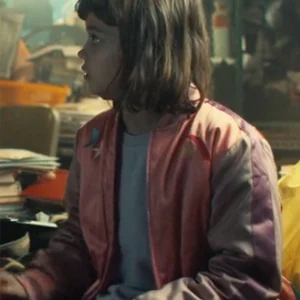 The Signal 2024 Yuna Bennett Pink And White Bomber Jacket side
