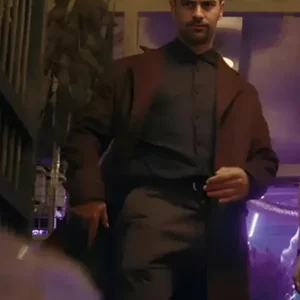 Theo James The Gentlemen 2024 Brown Long Coat On Sale