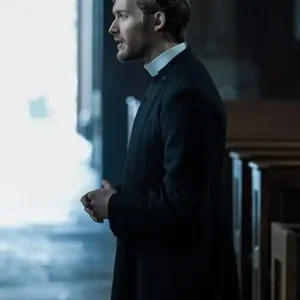 Toby Regbo Belgravia The Next Chapter 2024 Black Long Coat