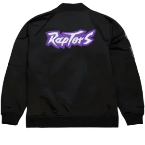 Toronto Raptors Vintage Logo Lightweight Satin Jacket Back