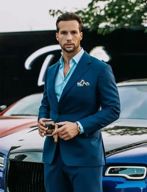 Tristan Tate Blue Suit