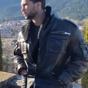 Tristan Tate Top G Brown Fur Collar Leather Coat