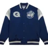 Tyler Georgetown University Heavyweight Navy Satin Jacket