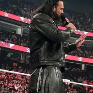 WWE Raw Drew McIntyre Leather Jacket Back