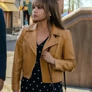 Wild Cards 2024 Vanessa Morgan Brown Leather Jacket