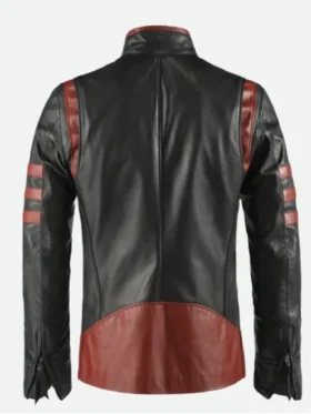 X Men Origins Wolverine Black Leather Jacket Back