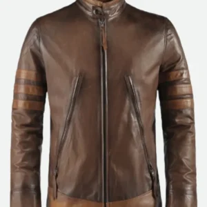X Men Origins Wolverine Brown Leather Jacket