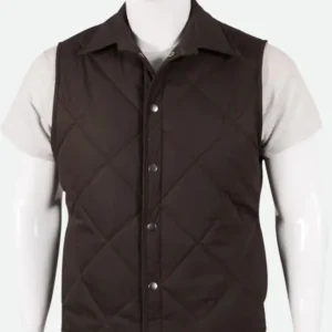 Yellowstone John Dutton Brown Quilted Vest