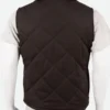 Yellowstone John Dutton Brown Quilted Vest Back