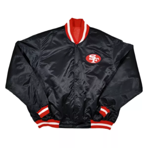 nfl san francisco 49ers varsity jacket black