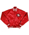 nfl san francisco 49ers varsity jacket red front