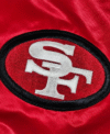 nfl san francisco 49ers varsity jacket red logo