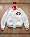 nfl san francisco 49ers varsity jacket white