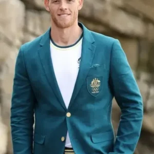 2024 Australian Olympic Green Blazer For Men
