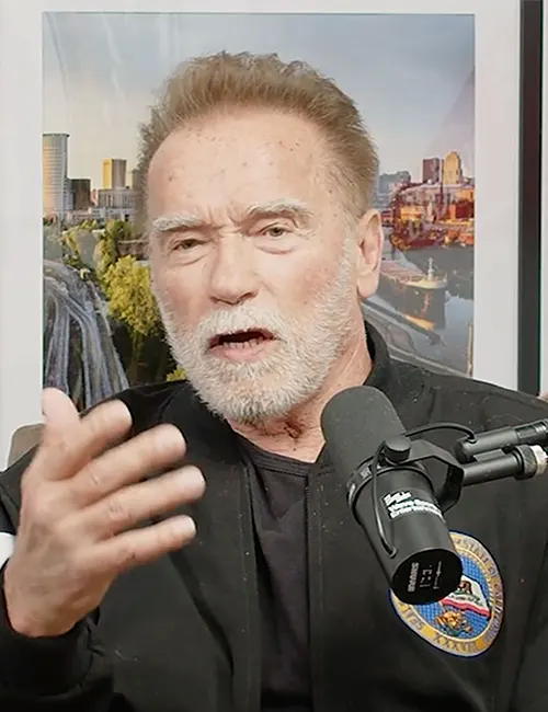 Arnold Schwarzenegger New Heights Show 2024 Black Jacket