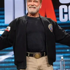 Arnold Schwarzenegger New Heights Show 2024 Bomber Jacket