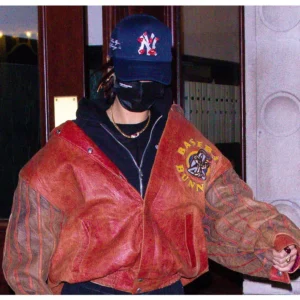 Bella Hadid Base Bunny Pink Leather Jacket On Sale
