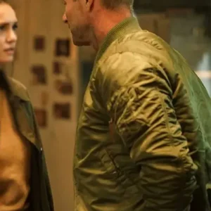 Buy Aaron Eckhart Movie The Bricklayer 2024 Vails Green Bomber Jacket For Sale Men And Women