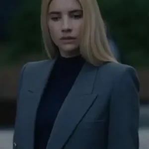 Buy Emma Roberts American Horror Story Season 12 Double Breasted Black Blazer Coat For Sale Men And Women