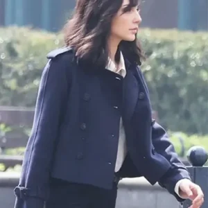Buy Gal Gadot Heart of Stone 2023 Rachel Stone Blue Wool Jacket For Sale