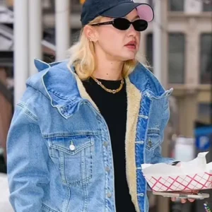 Buy Gigi Hadid Blue Hooded Denim Jacket