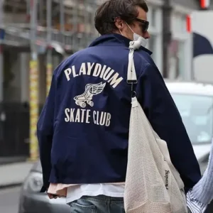 Buy Harry Styles Playdium Skate Club Blue Jacket For Sale Men And Women