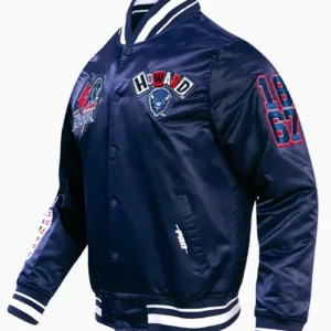 Buy Howard University Homecoming Rib Full Snap Satin Jacket