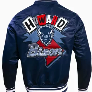 Buy Howard University Homecoming Rib Full Snap Satin Jacket For Sale Men And Women