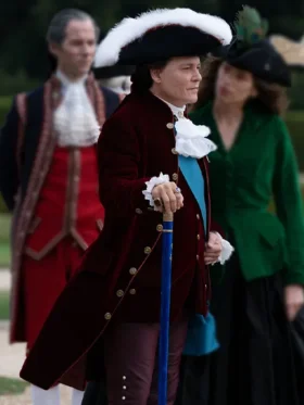 Buy Johnny Depp Jeanne du Barry Louis XV Red Velvet Coat For Sale Men And Women