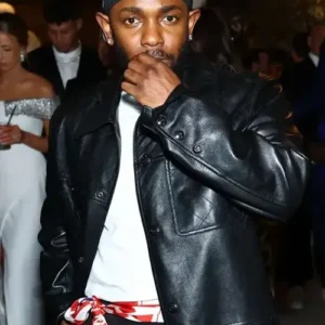 Buy Kendrick Lamar Met Gala Quilted Black Long Leather Jacket For Sale Men And Women