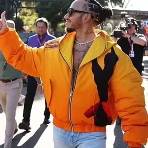 Buy Lewis Hamilton Australian Grand Prix Orange Ombre Coat For Sale Men And Women
