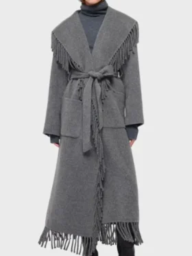 Buy Lexi Tv Series Not Dead Yet S02 Lauren Ash Grey Fringe Coat
