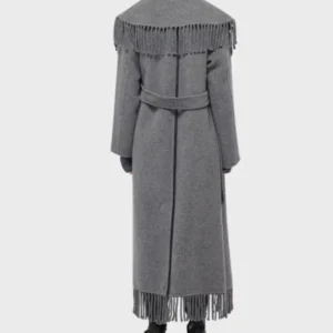 Buy Lexi Tv Series Not Dead Yet S02 Lauren Ash Grey Fringe Coat For Sale Men And Women
