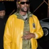 Buy Men And Women 2 Chainz BMF Movie Premiere Night Yellow Bomber Leather Jacket For Sale 