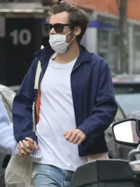 Buy Men And Women Harry Styles Playdium Skate Club Blue Jacket For Sale 