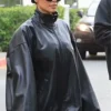 Buy Men And Women Kim Kardashian Balenciaga Black Bomber Leather Jacket For Sale 
