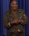 Buy Men And Women The Tonight Show Starring Jimmy Fallon 2024 Janet Jackson Green Biker Jacket For Sale