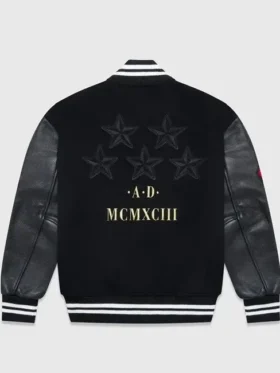 Buy OVO Sotto Sotto 30th Anniversary Black Varsity Jacket For Sale Men And Women