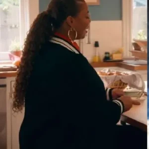 Buy Queen Latifah The Equalizer S04 Robyn McCall Black Bomber Tweed Jacket 
