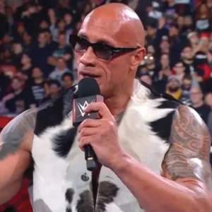 Buy The Rock Men And Women WWE Wrestlemania Final Boss Cowhide Leather Vest For Sale Men And Women